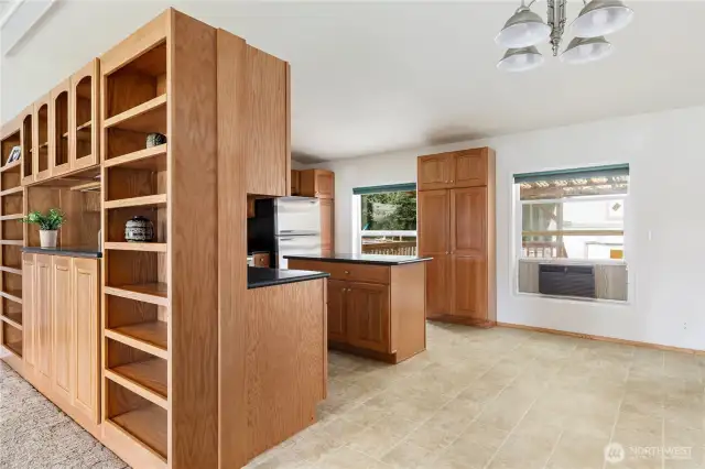 Beautiful updated Kitchen with pantry cabinets and Island