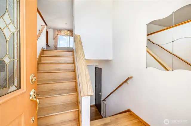 Inviting split-entry design welcomes you inside.