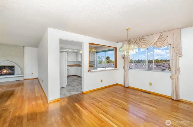 A bright, airy dining room where natural light sets the perfect mood for every meal.