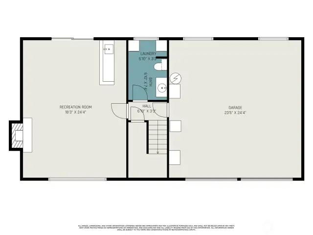 Lower level floor plan