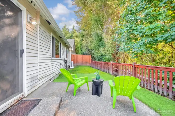 This unit is situated on a corner lot and backs up to wetlands.