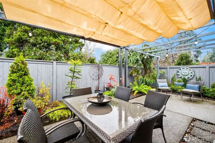 Patio can be enjoyed any time of year