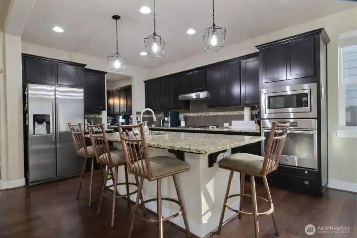 Kitchen complete with stainless appliances and granite counter tops