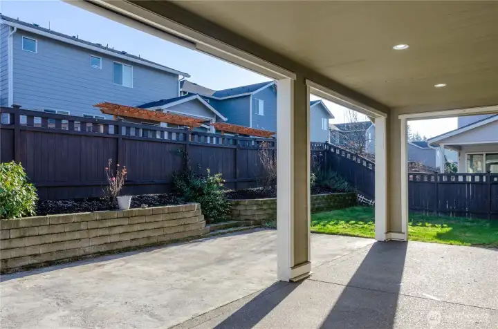 Covered Patio. It’s beautiful in the Winter, imagine it in the Spring and Summer.