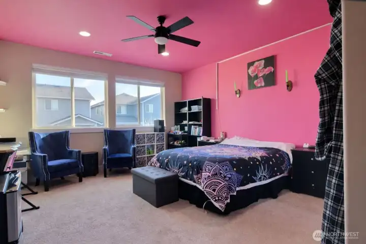 Primary Bedroom. Tons of room and natural light.