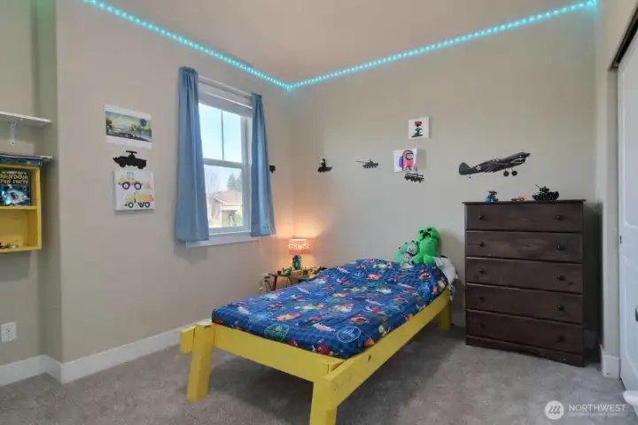 Bedroom Three. Roomy, has nook space and closet.