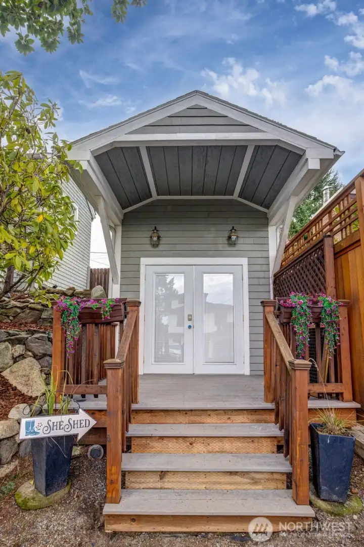 Entrance to the She-Shed