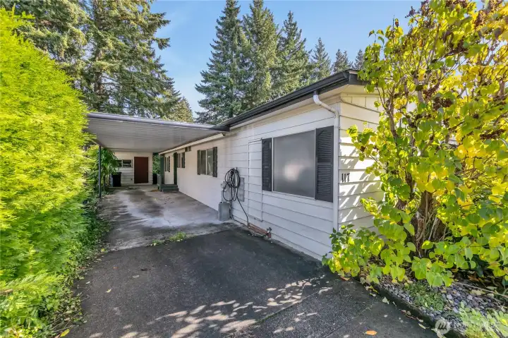 Large covered carport ~