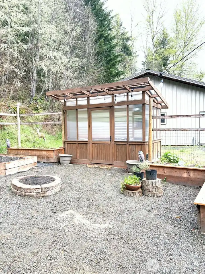 Greenhouse and raised beds make this a dream property for gardening, homesteading, or farm-to-table living.