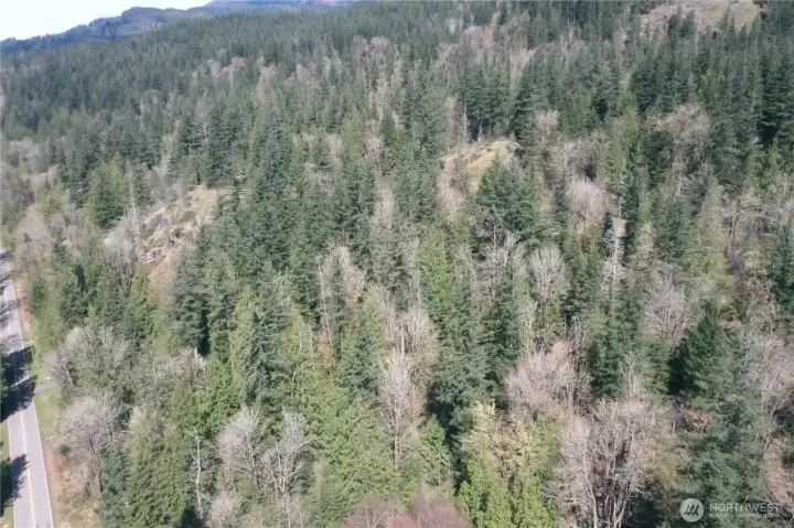 Aeriel shot of the property area.  Please note boundary lines have not been added and should be verified by buyer(s