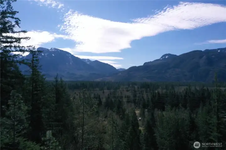 Looking SE from cliffs with drone