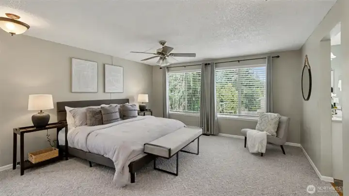 Primary suite on the upper level.