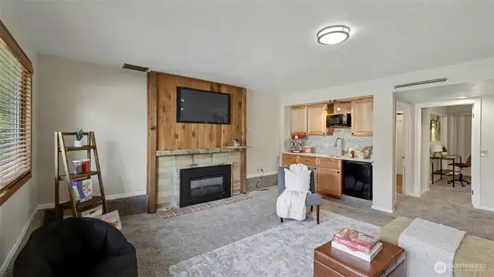 Includes custom wet bar!