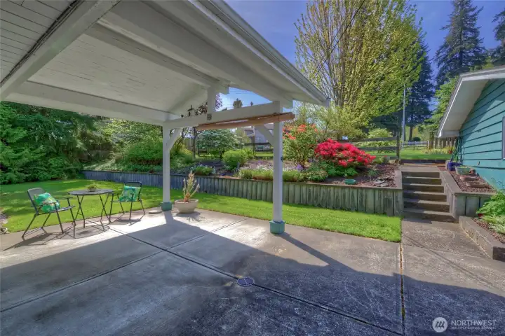 large covered patio