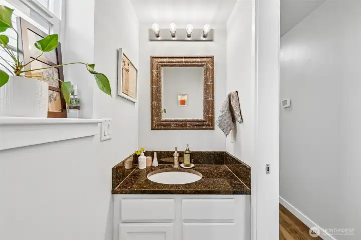 Half bathroom on main level