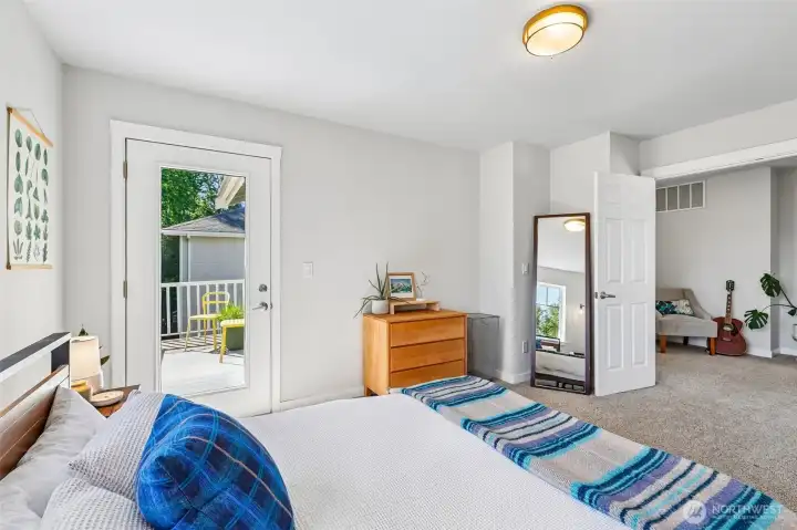 Private deck off primary bedroom