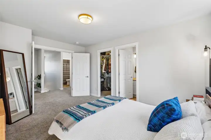 Walk-in closet in primary bedroom