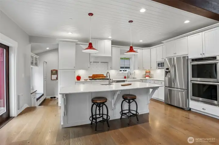 island counter space with seating