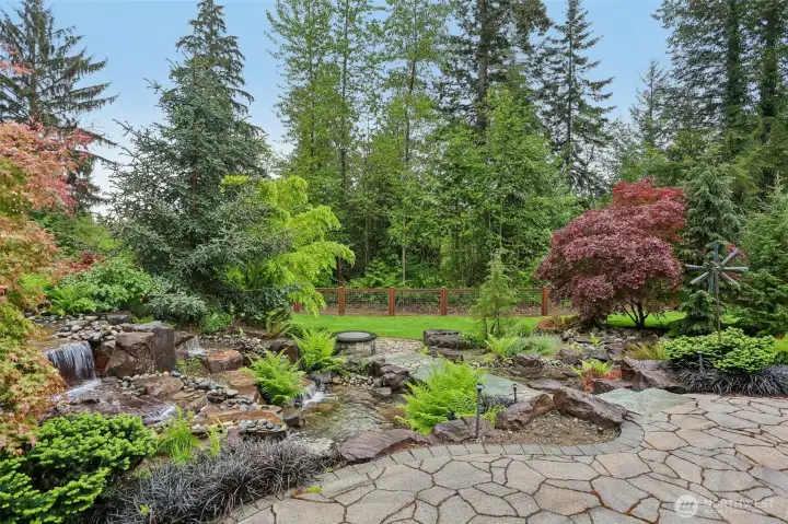 park like backyard, fully fenced