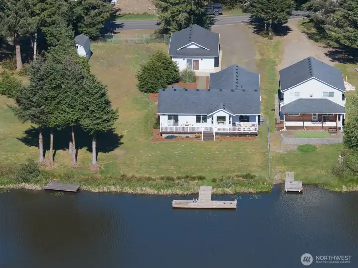 Aerial view from the lake