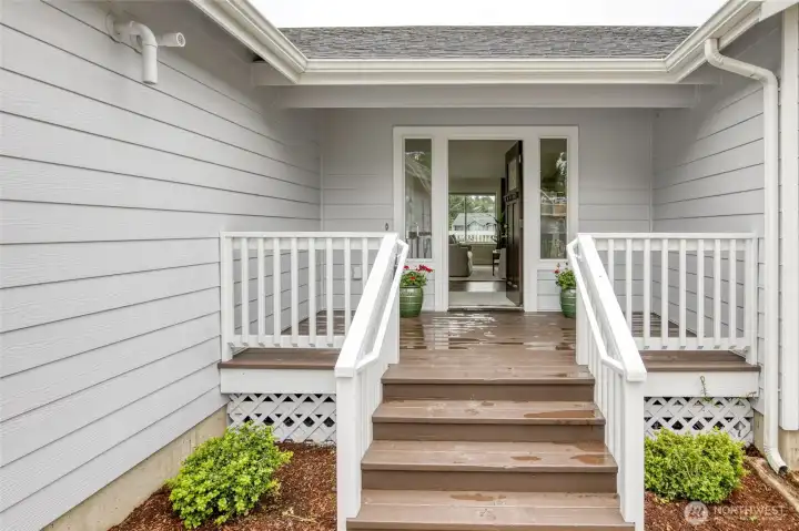 Porch with fresh paint