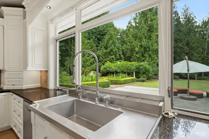 Custom Sink with plumbed-in Dish Drying Rack Custom Sink with plumbed-in Dish Drying Rack