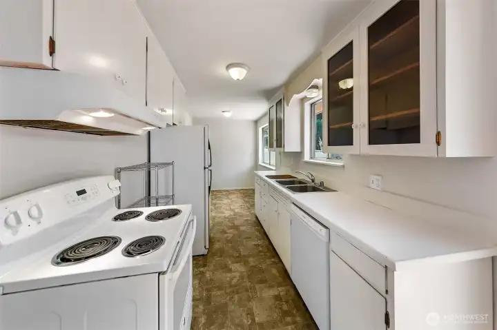 Kitchen w/ Space and Garage Access
