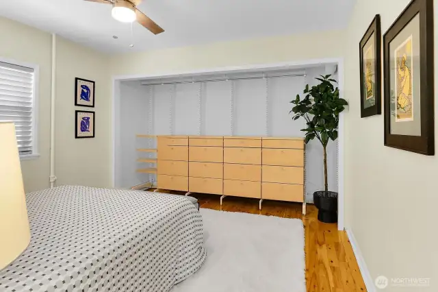 Bedroom 1 boasts an enormous closet.