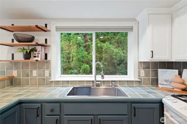 Nice to have a window over the sink and a kitchen that works