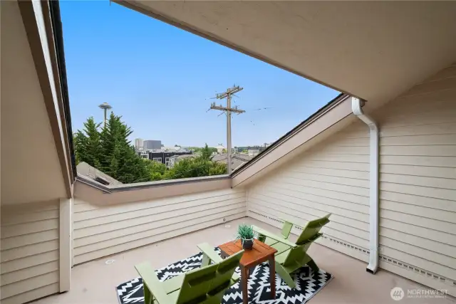 It's partially covered too and has a large storage closet as well