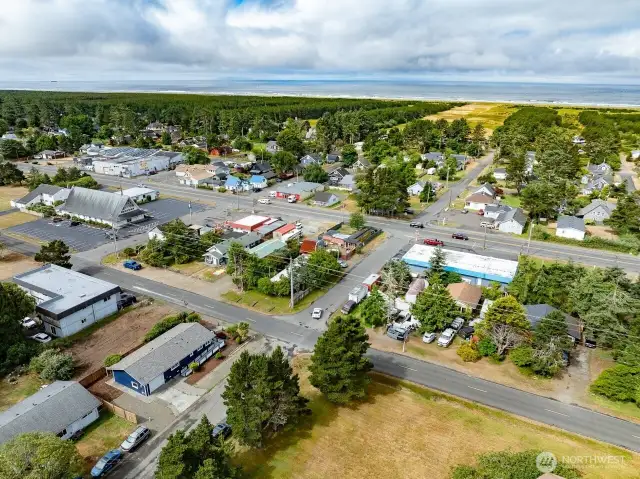 Drone shot showing how close you are to the Discovery Trail, Ocean Beach and bus line