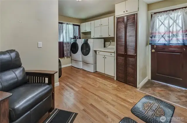 Extra space in the utility room - add storage, a desK? And this is where you'll find the walk-in pantry!