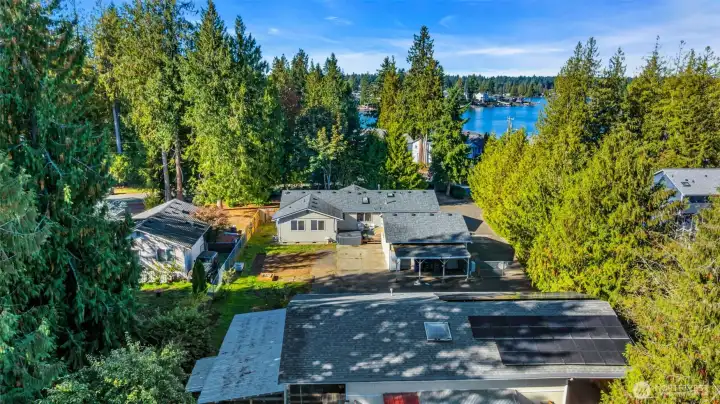 Right next to Lake Tapps on a corner lot.