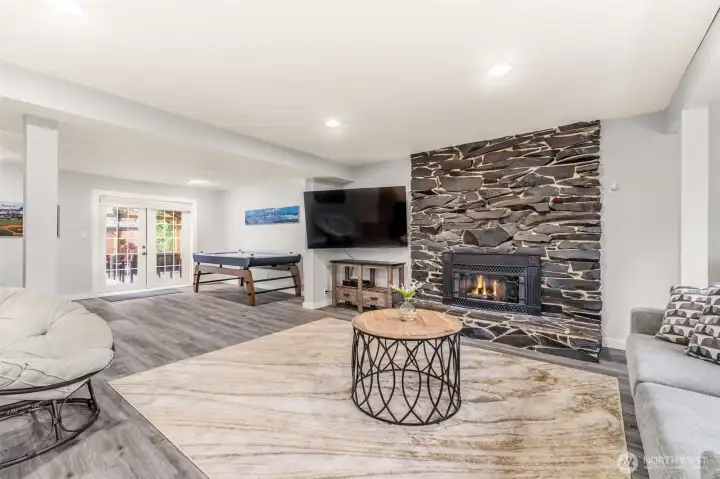 Lower level/basement rec room/bonus room