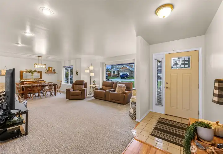 Open concept floor plan