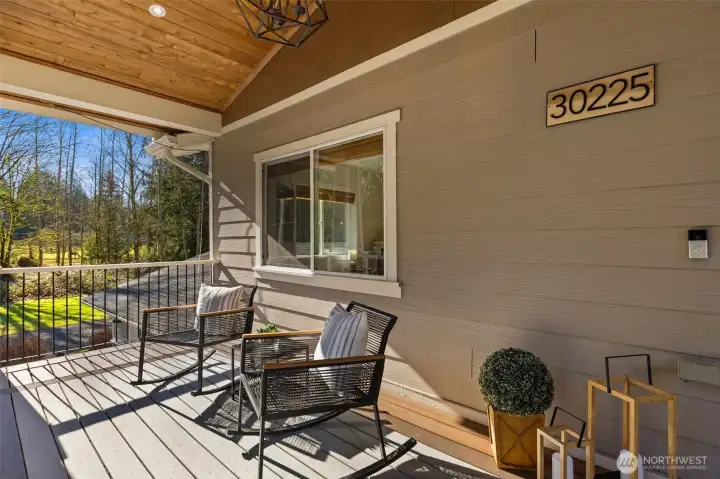 Covered Front Porch is 21 x 7.5 feet