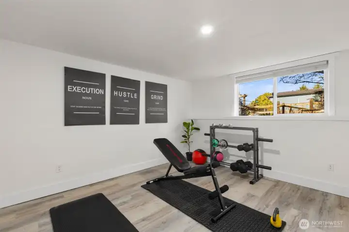 Gym in lower level