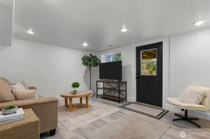 Family room on lower level