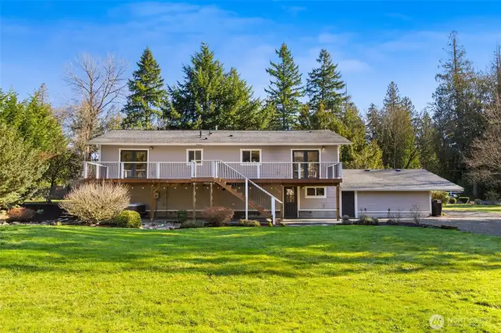View of the rear of the home