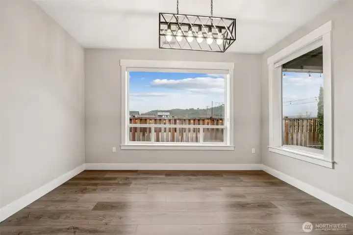 Dining room, custom lighting