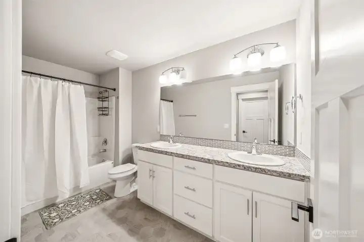 Guest bath double sink