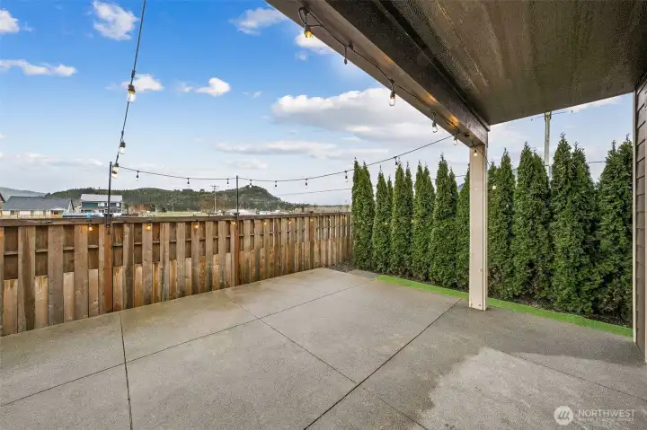 Covered patio with Mountain View and rolling hills view and territorial views