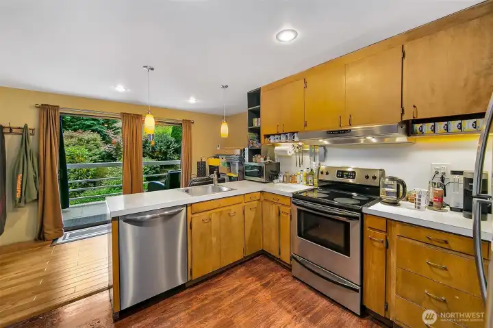 Kitchen Lower Level Apartment   Functional kitchen with clear work zones and storage.