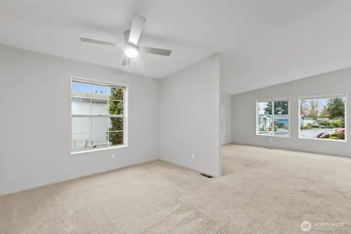 What a truly functional layout with the main living areas, flowing so nicely together.  Typically, there are a lot of walkers in the neighborhood.  Since Cardinal Estates is a 99 home community, eventually you get to know the friendly wavers that pass by if you're looking for them.