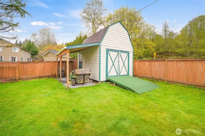 Two story shed with power!