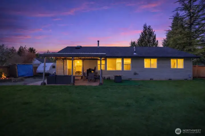 Easy evenings start here—dine, unwind, and enjoy the quiet comfort of your own backyard retreat.