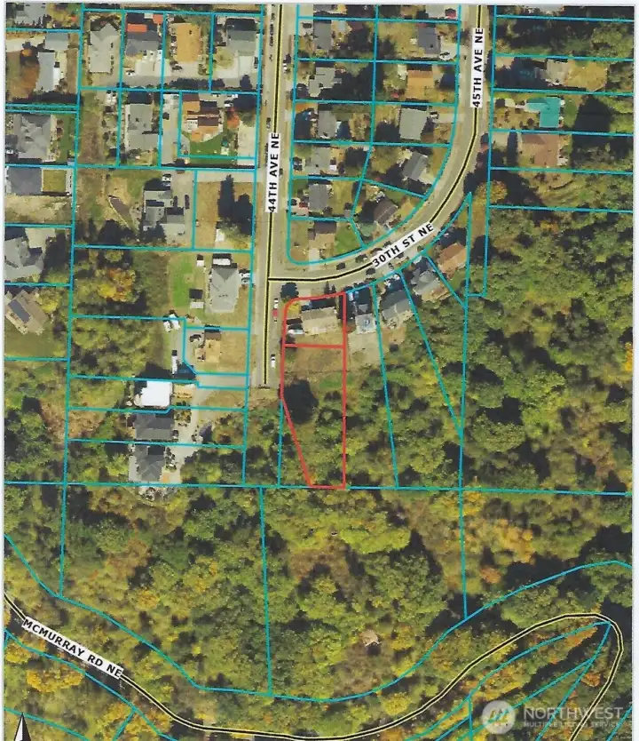 Ariel shows property at the edge of the City
