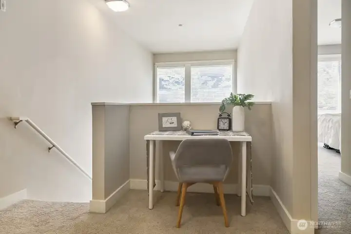 Nice and bright for your creativity of this space on the upper level.