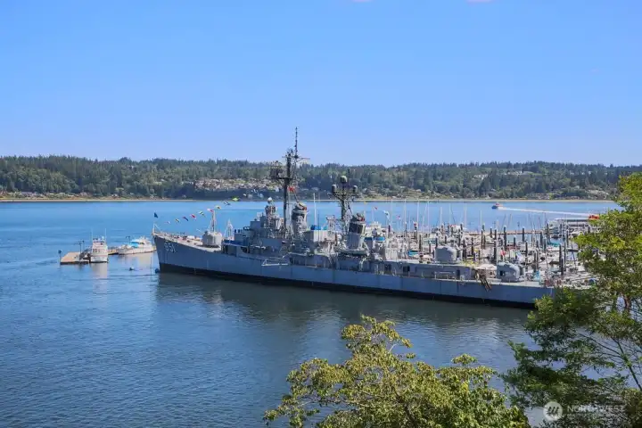 Bremerton is steeped in Naval History and here is the USS Turner Joy seen form the community rooms.