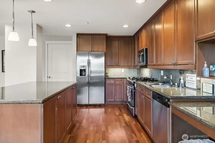 Community kitchen area with ease of use.